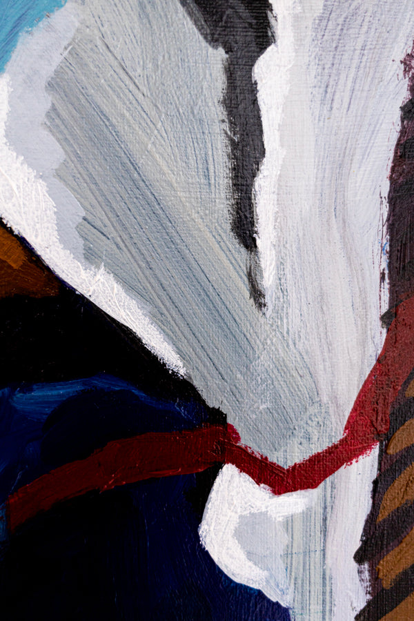 Abstract Expressionist Painting – Original Wall Art – Oil & Acrylic on Canvas – Vis Viridis (20"x20")