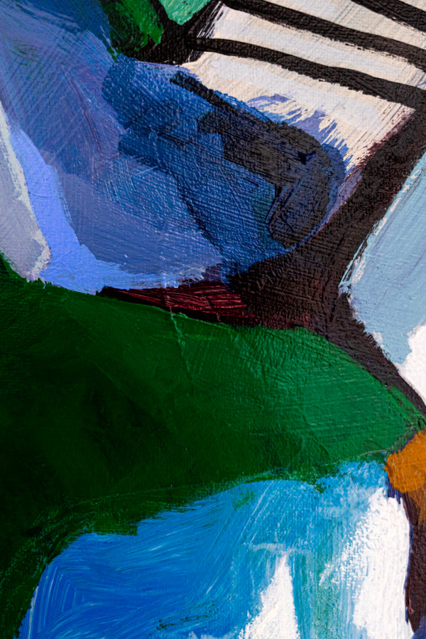 Abstract Expressionist Painting – Original Wall Art – Oil & Acrylic on Canvas – Vis Viridis (20"x20")