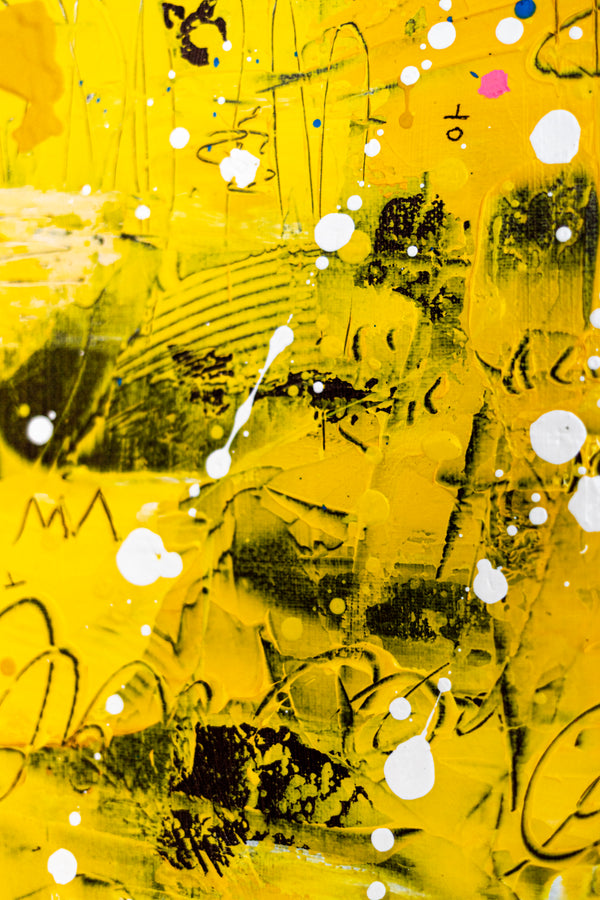 Abstract Painting - Original Wall Art – Large Oil & Acrylic on Canvas – Mixed Media Modern Wall Art – Vita (24"x24" | 60x60cm)