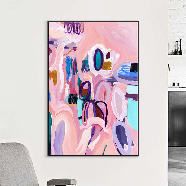 Simplicity and Complexity in Modern Abstract Original Acrylic Painting, Canvas Wall Art | Vulnerability (32"x48")