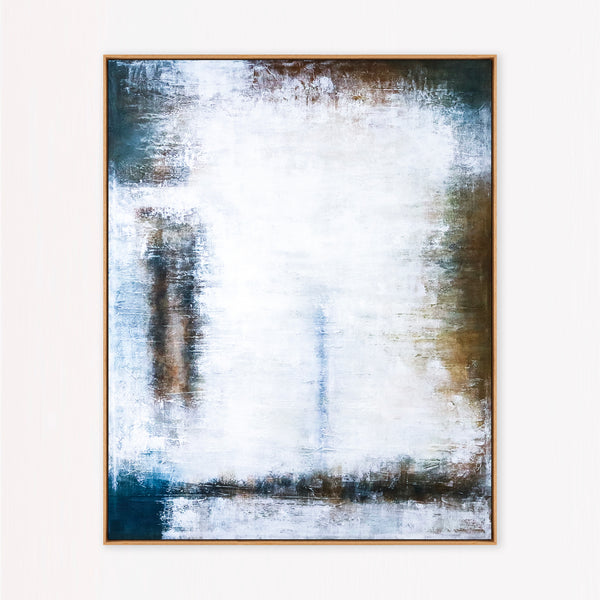 Abstract Painting – Original Wall Art – Large Oil & Acrylic Painting on Canvas – Modern Minimalist Contemporary Canvas Art – “Waiting”