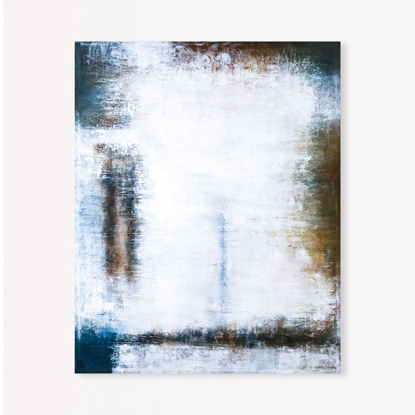 Abstract Painting – Original Wall Art – Large Oil & Acrylic Painting on Canvas – Modern Minimalist Contemporary Canvas Art – “Waiting”