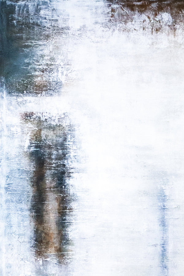 Abstract Painting – Original Wall Art – Large Oil & Acrylic Painting on Canvas – Modern Minimalist Contemporary Canvas Art – “Waiting”