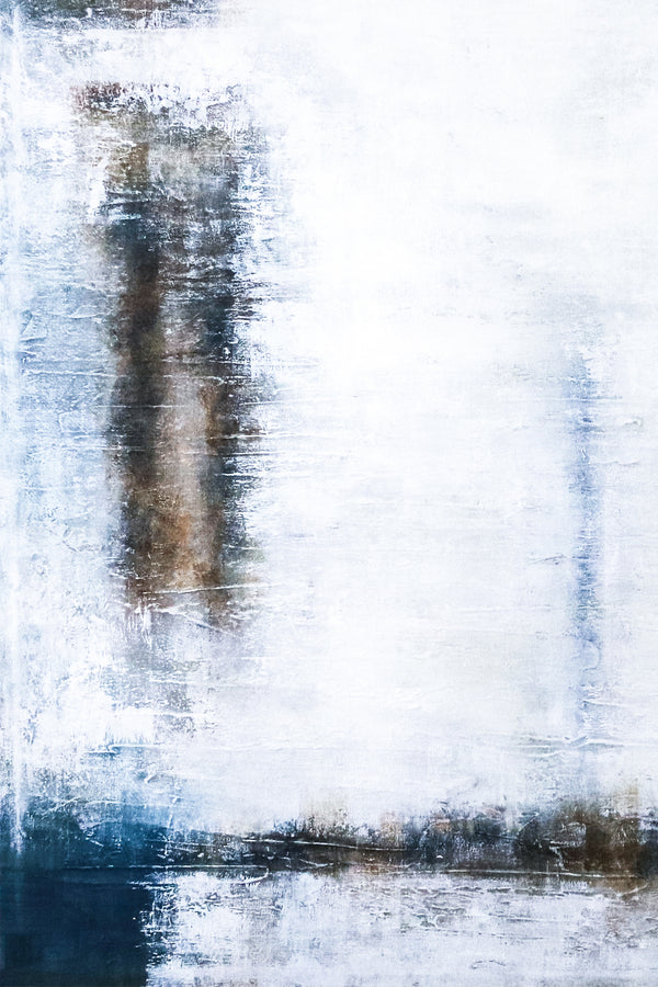 Abstract Painting – Original Wall Art – Large Oil & Acrylic Painting on Canvas – Modern Minimalist Contemporary Canvas Art – “Waiting”