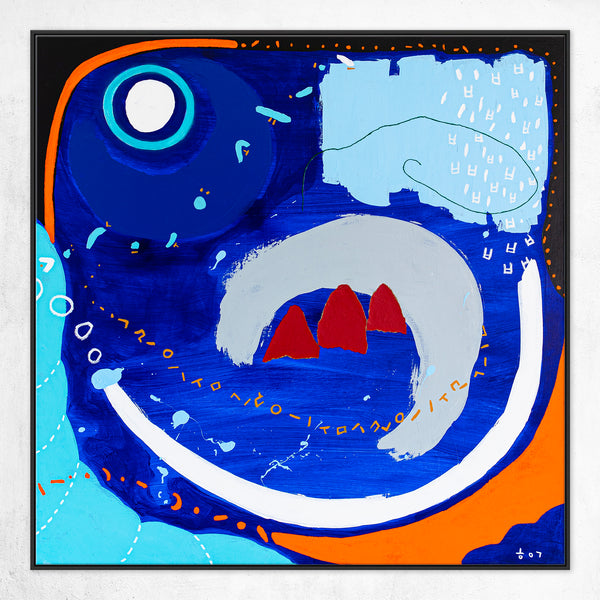 Modern Abstract Expressionist Original Painting, Canvas Wall Art of Evening Hues in Acrylic and Mixed Media | Whisper of the night (40"x40")