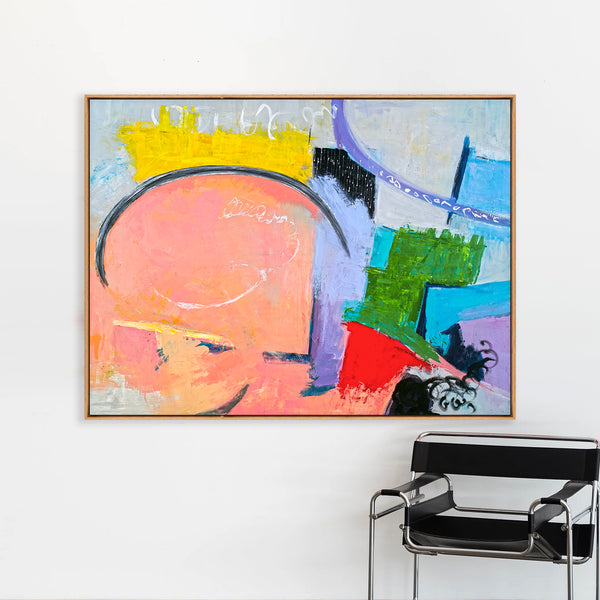 Abstract Painting – Original Wall Art – Large Oil & Acrylic Painting on Canvas – Modern Minimalist Contemporary Canvas Art – “Woodbury”