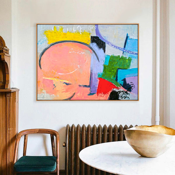 Abstract Painting – Original Wall Art – Large Oil & Acrylic Painting on Canvas – Modern Minimalist Contemporary Canvas Art – “Woodbury”