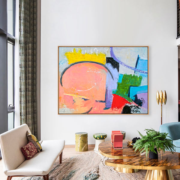Abstract Painting – Original Wall Art – Large Oil & Acrylic Painting on Canvas – Modern Minimalist Contemporary Canvas Art – “Woodbury”