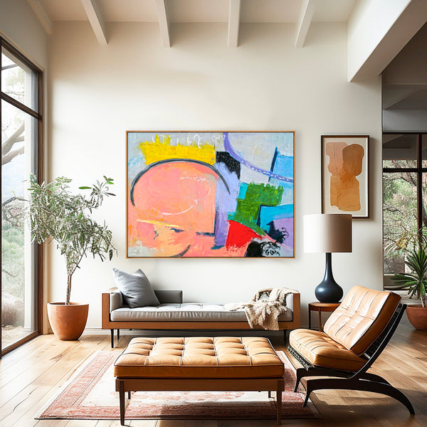 Abstract Painting – Original Wall Art – Large Oil & Acrylic Painting on Canvas – Modern Minimalist Contemporary Canvas Art – “Woodbury”