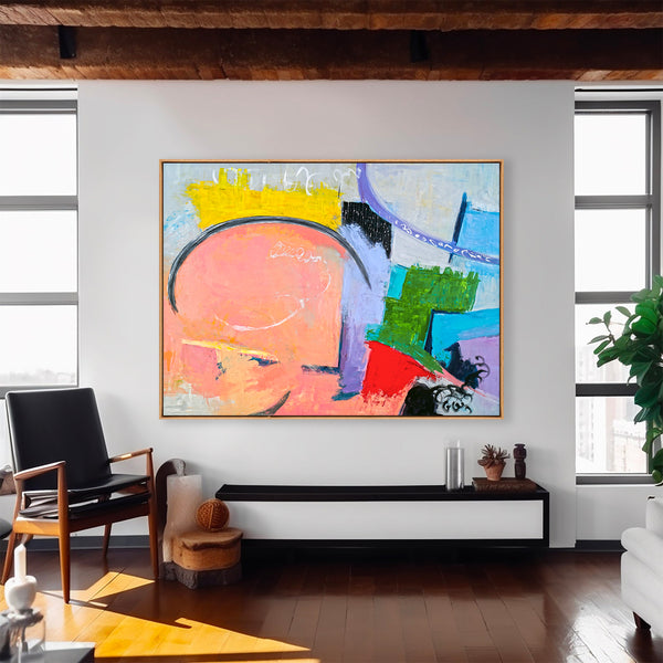 Abstract Painting – Original Wall Art – Large Oil & Acrylic Painting on Canvas – Modern Minimalist Contemporary Canvas Art – “Woodbury”