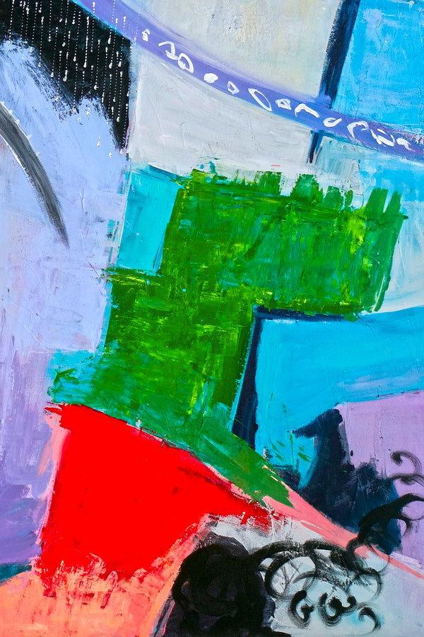 Abstract Painting – Original Wall Art – Large Oil & Acrylic Painting on Canvas – Modern Minimalist Contemporary Canvas Art – “Woodbury”