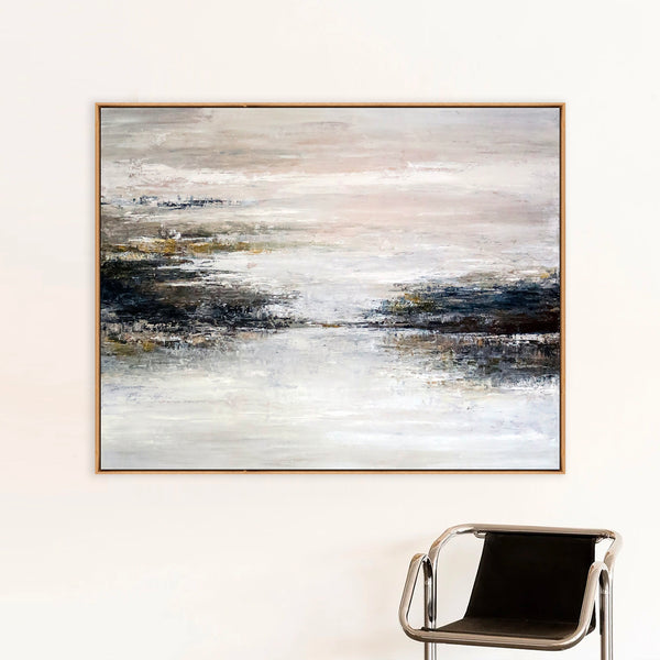 Abstract Painting – Original Wall Art – Large Oil & Acrylic Painting on Canvas – Modern Minimalist Contemporary Canvas Art – “Yet”