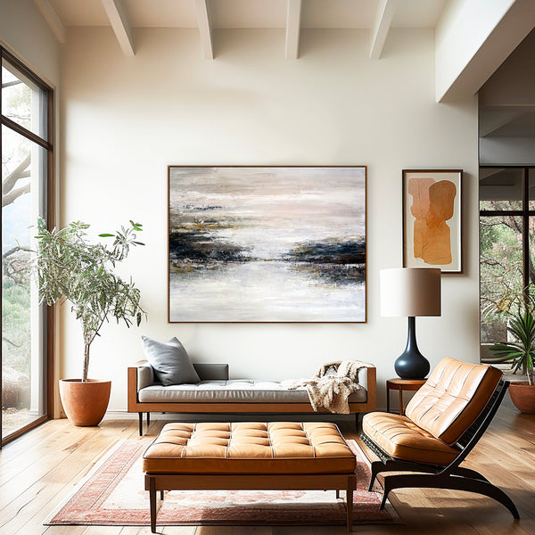 Abstract Painting – Original Wall Art – Large Oil & Acrylic Painting on Canvas – Modern Minimalist Contemporary Canvas Art – “Yet”