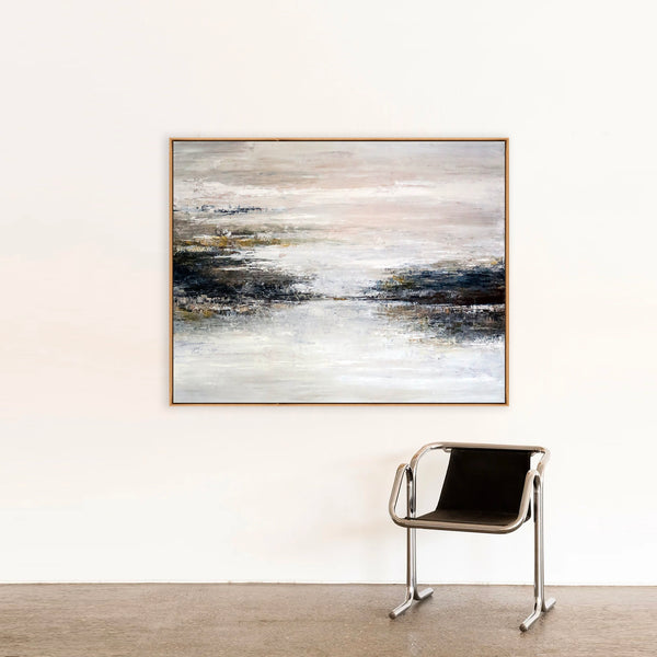Abstract Painting – Original Wall Art – Large Oil & Acrylic Painting on Canvas – Modern Minimalist Contemporary Canvas Art – “Yet”