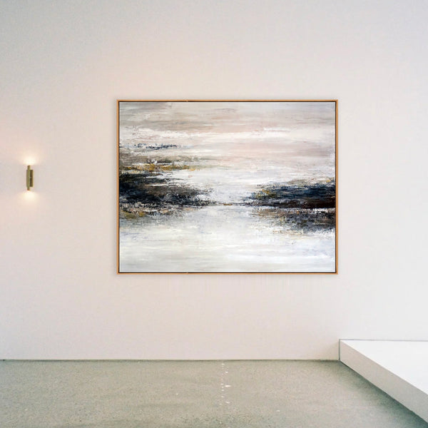 Abstract Painting – Original Wall Art – Large Oil & Acrylic Painting on Canvas – Modern Minimalist Contemporary Canvas Art – “Yet”