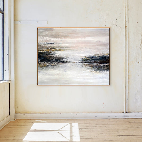 Abstract Painting – Original Wall Art – Large Oil & Acrylic Painting on Canvas – Modern Minimalist Contemporary Canvas Art – “Yet”