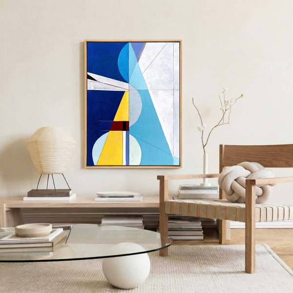 Abstract Geometric Painting – Original Wall Art – Oil & Acrylic on Canvas – Axis Lucis (24"x32" | 60x80cm)