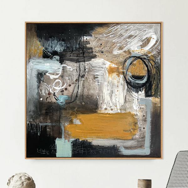 Abstract Painting Original, Expressionism in Modern Abstract Wall Art | puervenit I (40"x40")