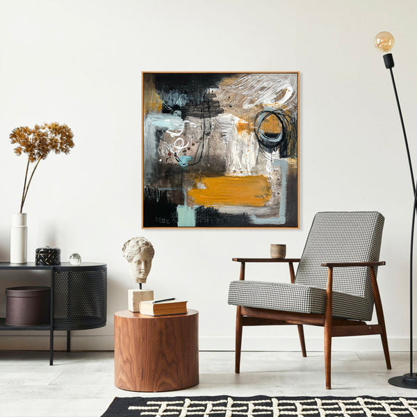 Abstract Painting Original, Expressionism in Modern Abstract Wall Art | puervenit I (40"x40")