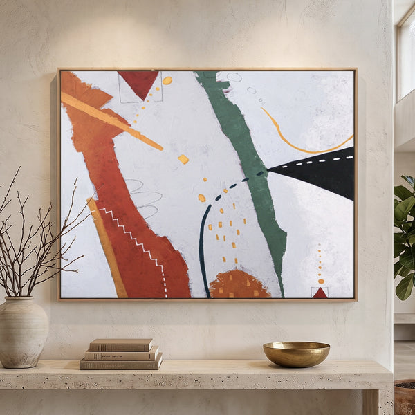 Bold Black Moody Abstract Wall Art — Original Oil Painting, Textured Canvas — "Black kite (Horizontal Ver.)"