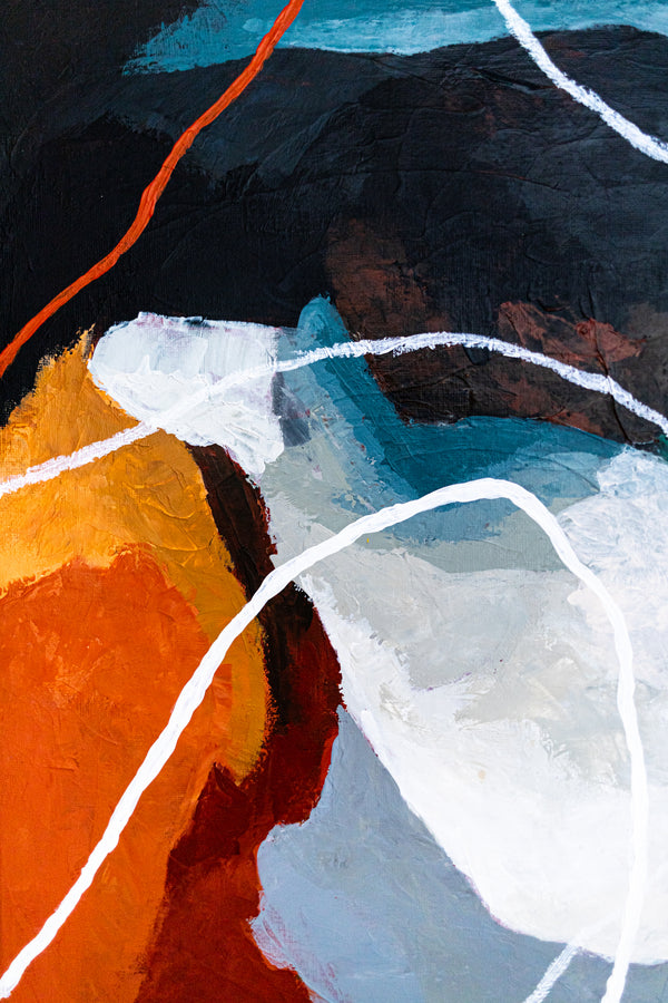 Earthy Neutral Abstract Wall Art — Modern Original Oil Painting, Textured Canvas — "Terra Intima" (20"x16" | 51x41cm)