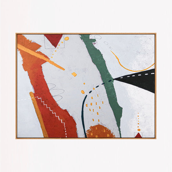 Bold Black Moody Abstract Wall Art — Original Oil Painting, Textured Canvas — "Black kite (Horizontal Ver.)"