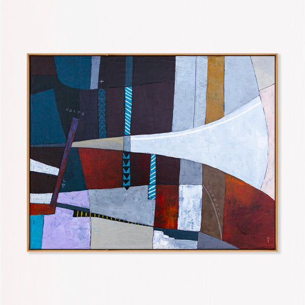 Moody Teal Abstract Wall Art — Original Acrylic Painting, Textured Canvas, Oversized Statement — "Locus Ille"