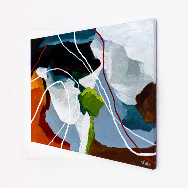 Earthy Neutral Abstract Wall Art — Modern Original Oil Painting, Textured Canvas — "Terra Intima" (20"x16" | 51x41cm)