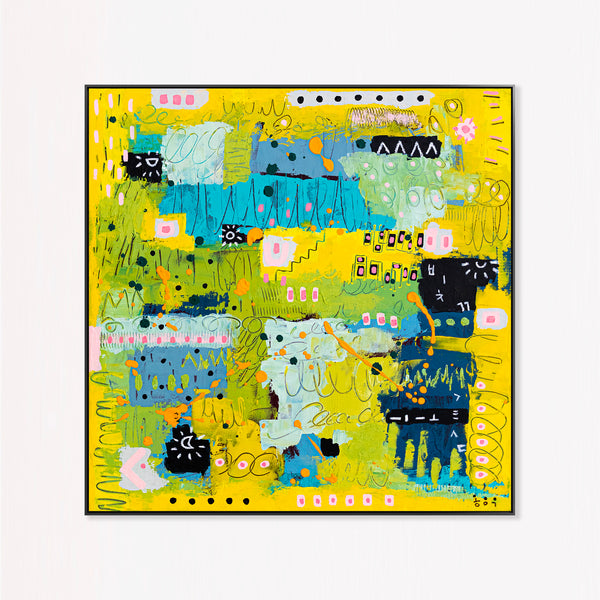 Moody Neutral Abstract Wall Art — Original Oil Painting, Textured Canvas Statement — "Inter Dies" (20"x20") (20"x20" | 51x51cm)